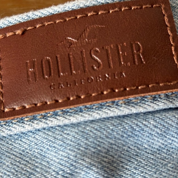 Hollister‎ 100% Cotton Ultra high Rise Distressed Denim Skirt size 3 - Picture 3 of 6